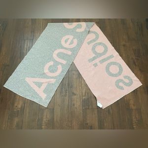 Acne Studios toronty scarf, pink and gray